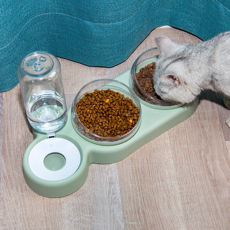 Automatic Feeder Food Bowl With Water Fountain