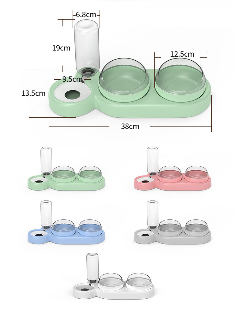 Automatic Feeder Food Bowl With Water Fountain