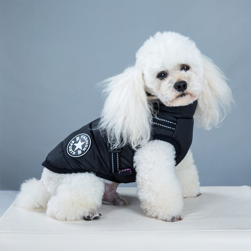 Waterproof winter Dog Coat With Harness