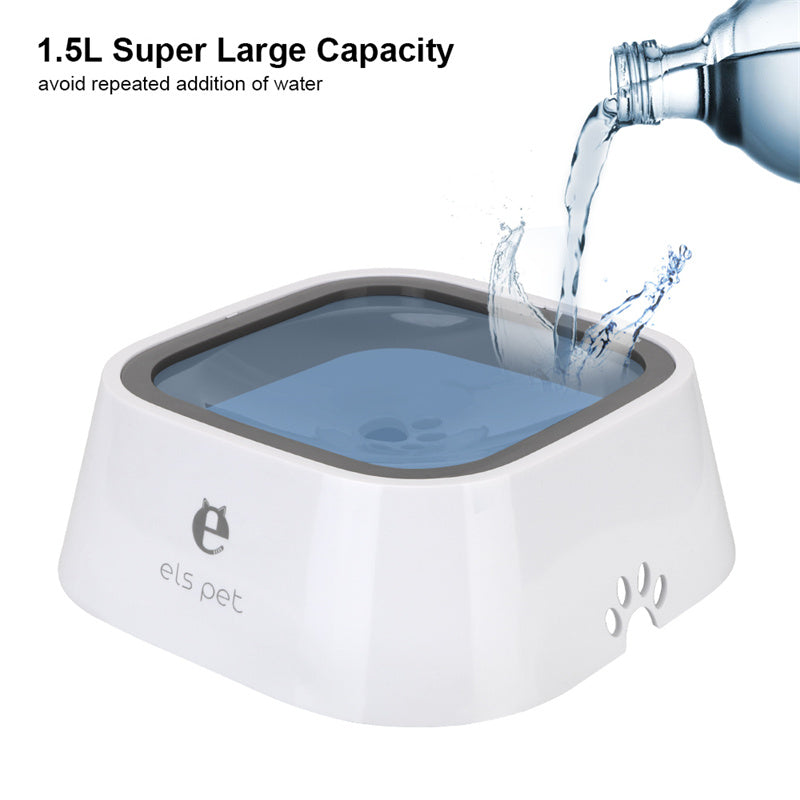 1.5L Water Bowl Carried Floating Bowl Anti-Overflow