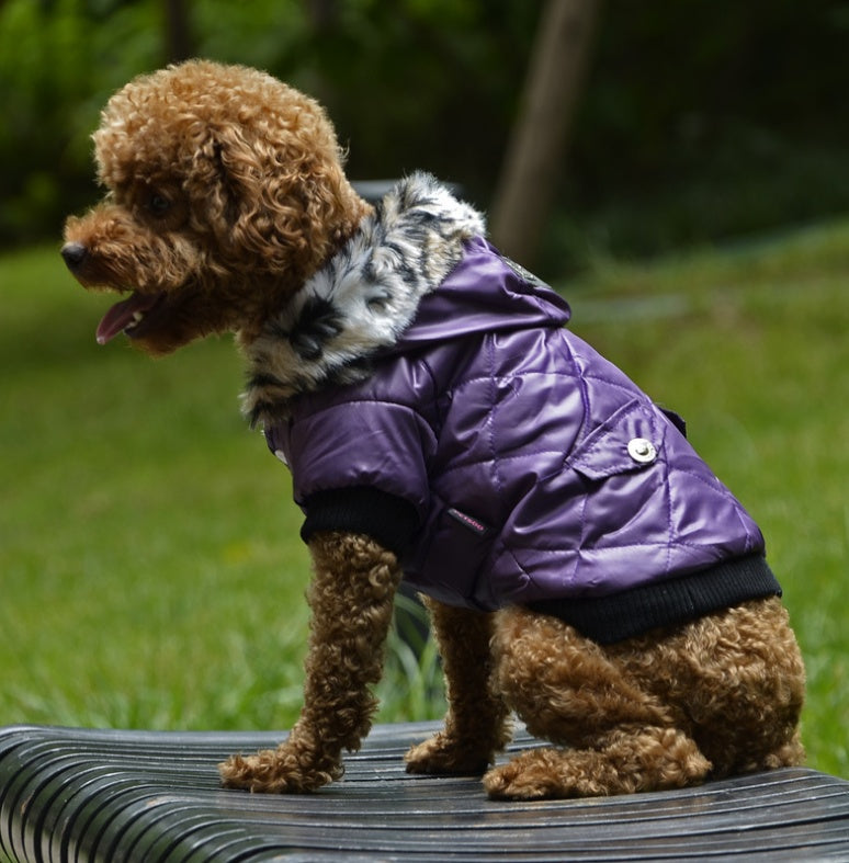 Winter fur collar coat