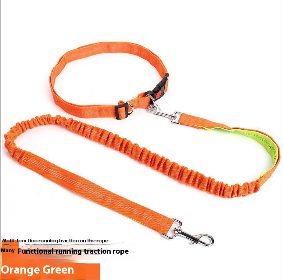 With Elastic Night Reflective Filament Sling Supplies Outdoor Running Dog Leash