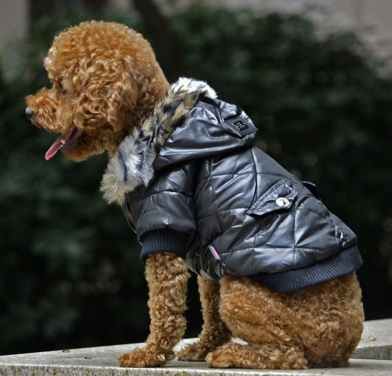 Winter fur collar coat