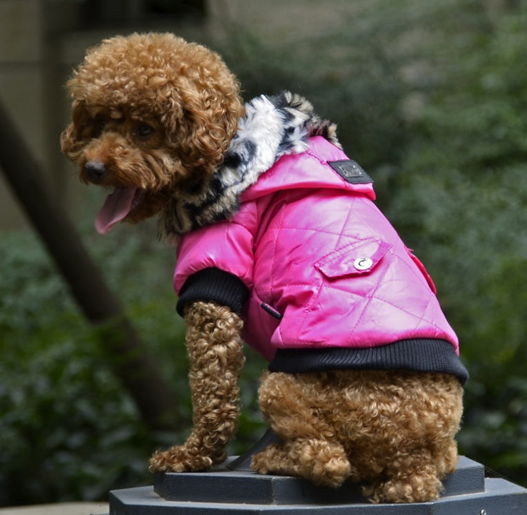 Winter fur collar coat