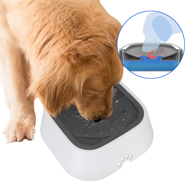 1.5L Water Bowl Carried Floating Bowl Anti-Overflow