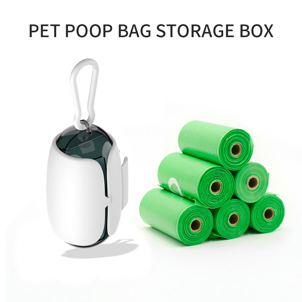 Poop Bag Holder And Dispenser With Leash